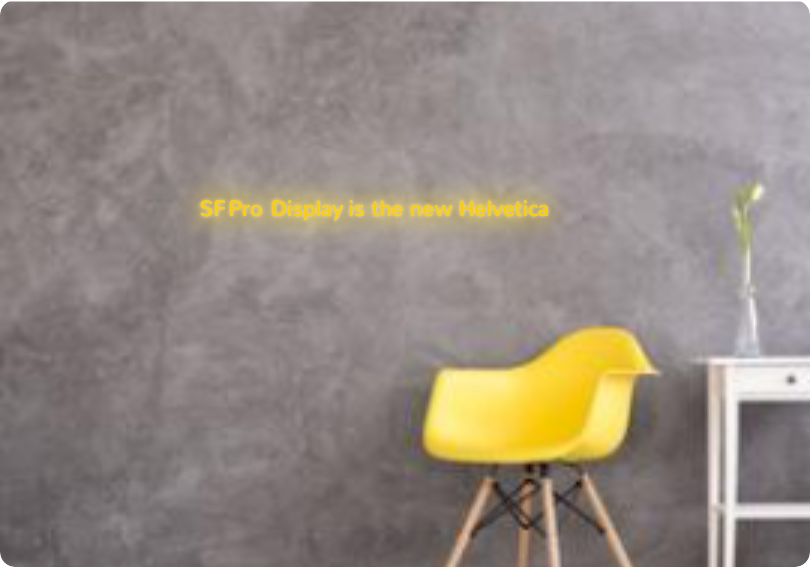 Eigener Text: SF Pro Display ist die neue Helvetica.